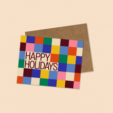 Happy holidays color block - greeting card by Gab Art & Design