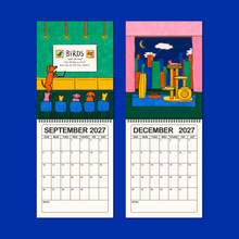 2027 illustrated wall calendar: a day in the life of corporate cats + dogs by Gab Art & Design