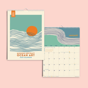 2026 Calendar | Tidal Waves A4 by Good Tuesday