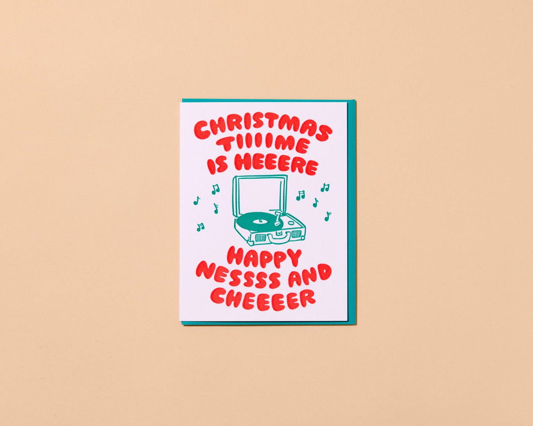 Christmas Time Vintage Feel Letterpress Christmas Card by And Here We Are