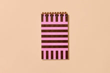 Letterpress Small Spiral Notebook (Lined)—Riviera Stripe by And Here We Are