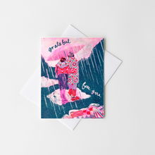 Grateful for You (Quilt Coats) - Gratitude Risograph Card by Heartell Press