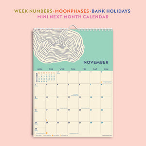 2026 Calendar | Tidal Waves A4 by Good Tuesday