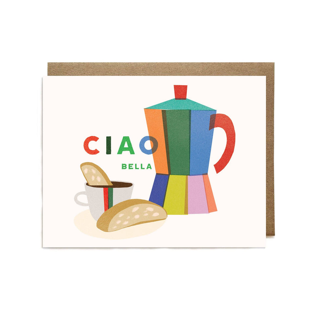 Ciao Bella Italian Breakfast Card by Ula Bloom