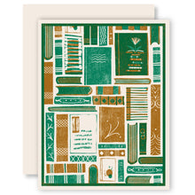 Spines and Covers (Green) Letterpress Card by Heartell Press