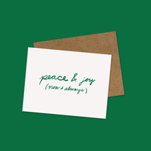 Peace & joy - holiday greeting card by Gab Art & Design