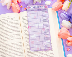 Pastel Academia Reading Log Bookmark by Unicorn Eclipse