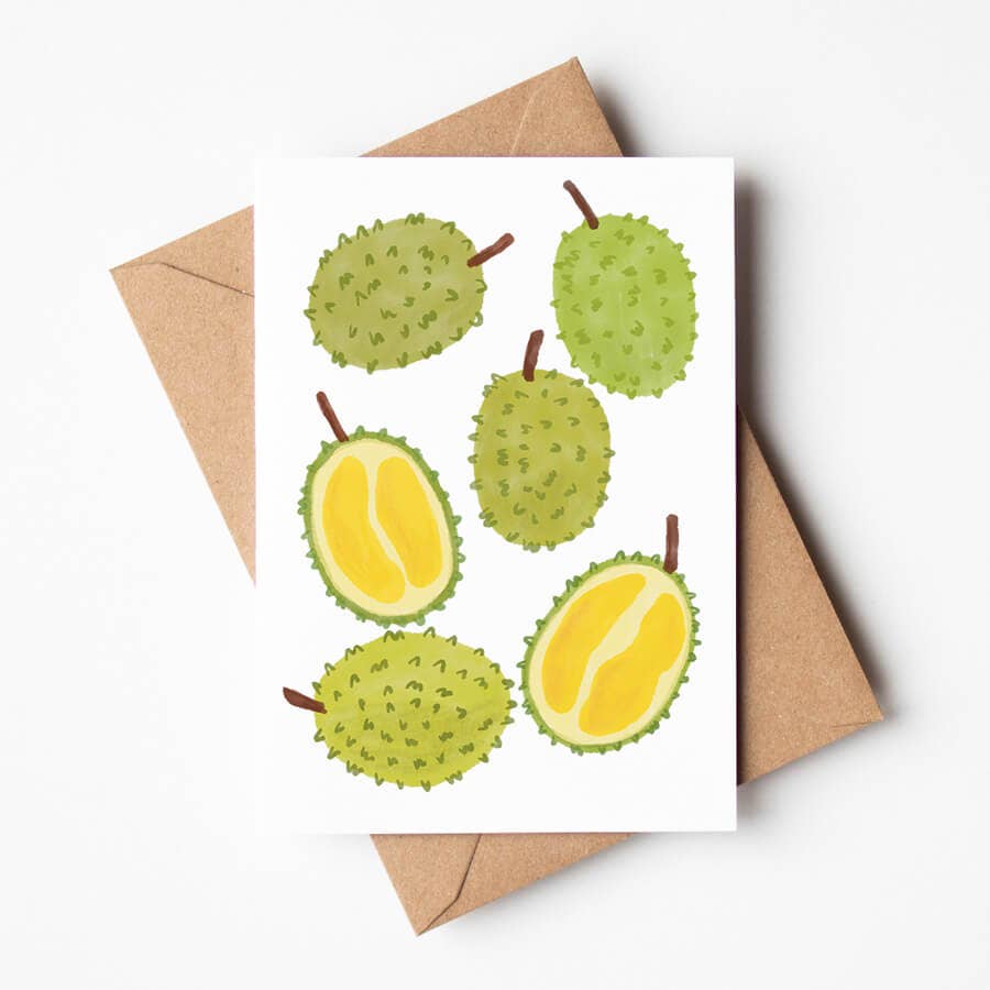 Lots of Durian Fruit Eco-Friendly Greeting Card by Bert & Roxy