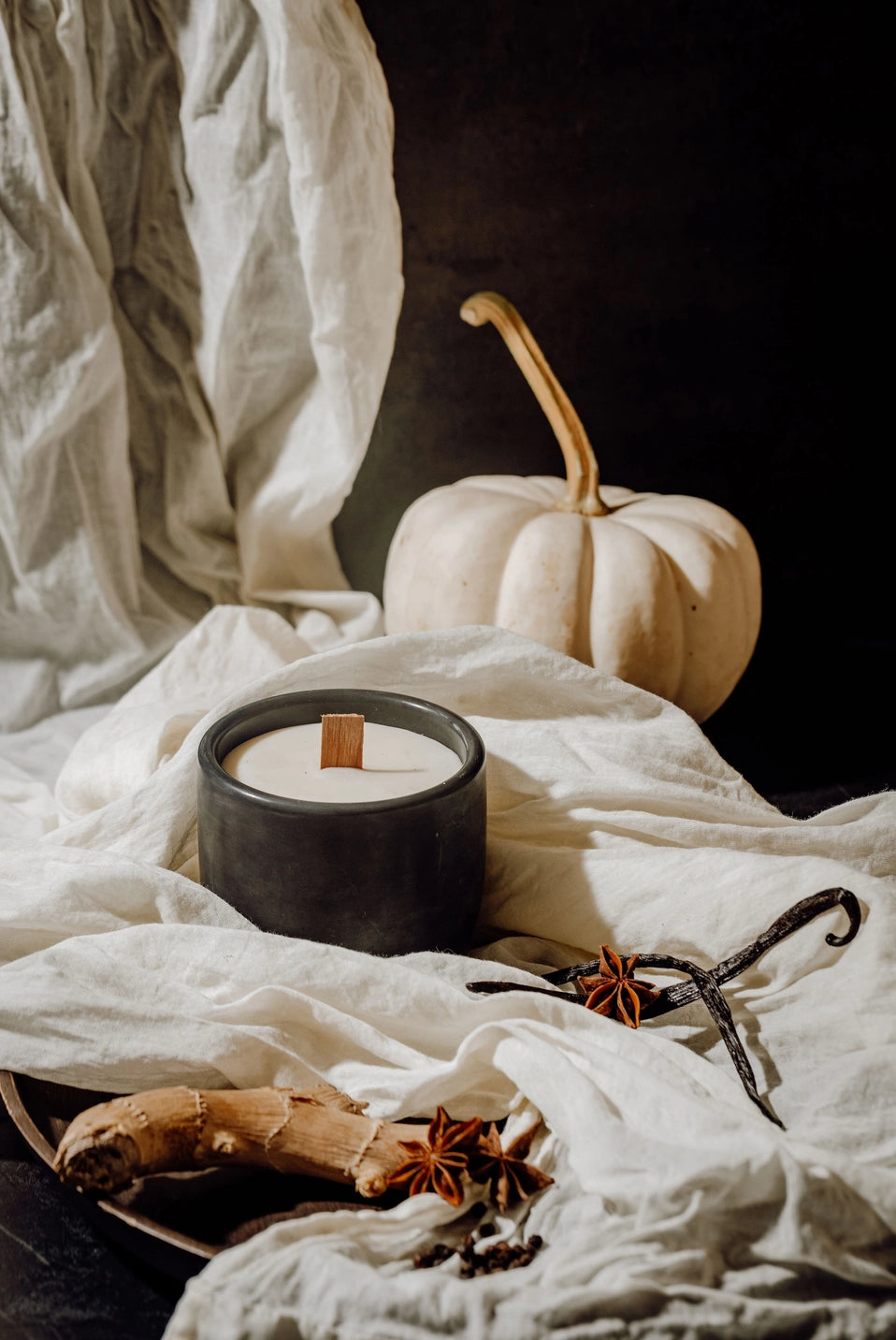 Pumpkin and Persmimmon Candle - Matte Black by The Black Out Co.