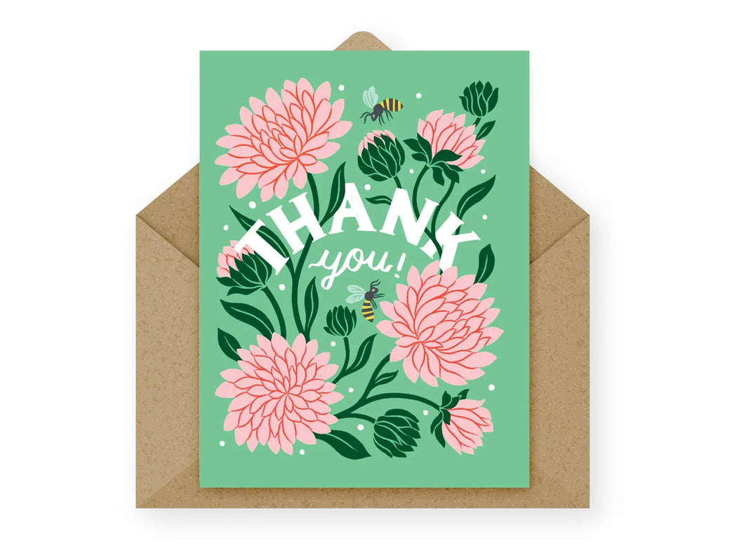 Thank You Chrysanthemum Greeting Card
