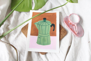 Coffee Moka Guache print by Emma Make