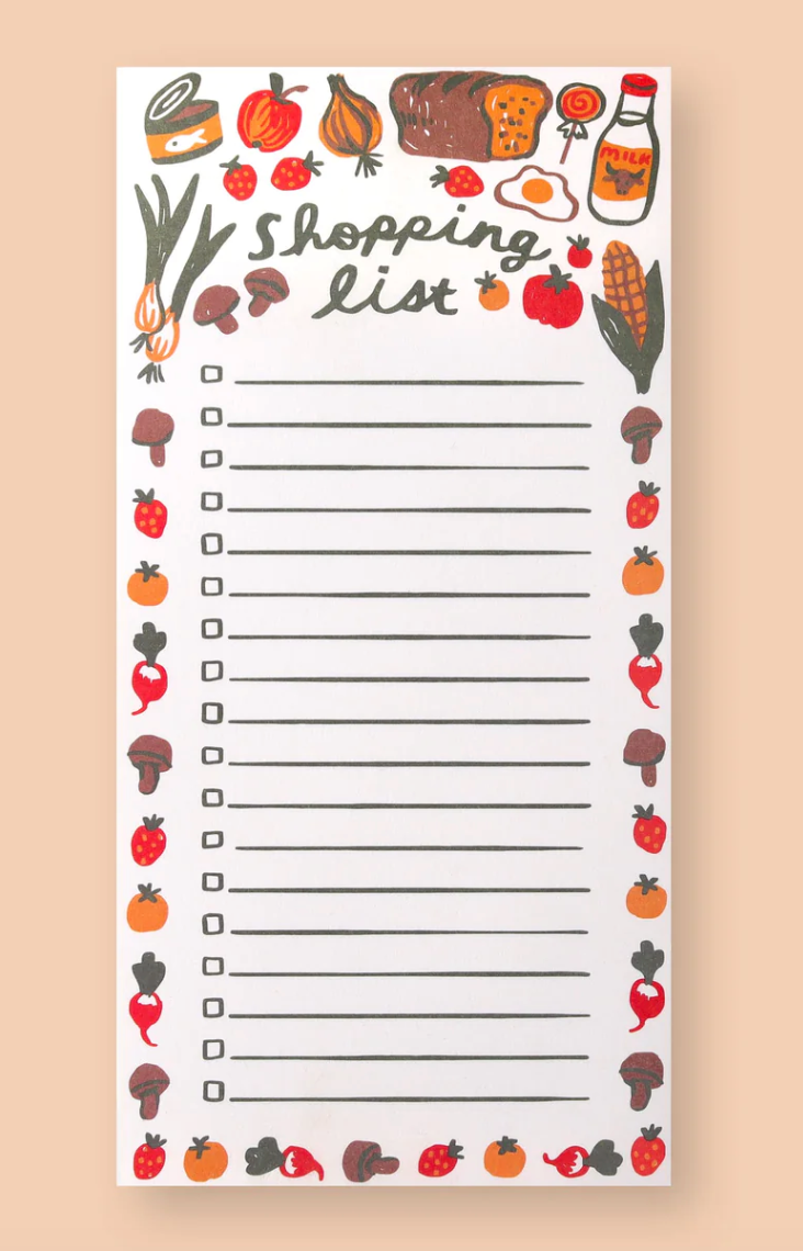 Shopping List Pad by Phoebe Wahl