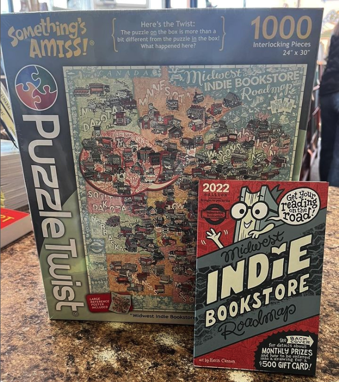Midwest Indie Bookstore Roadmap PUZZLE!